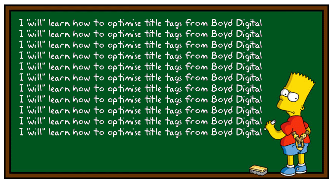 Bart Simpson Learns About Title Tags