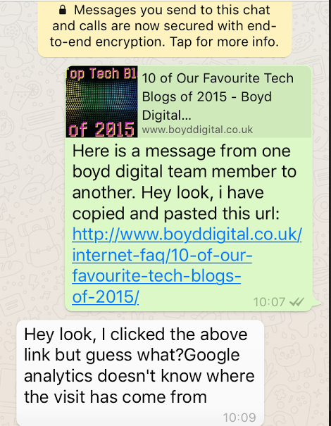 Social Traffic from Whatsapp going into direct traffic